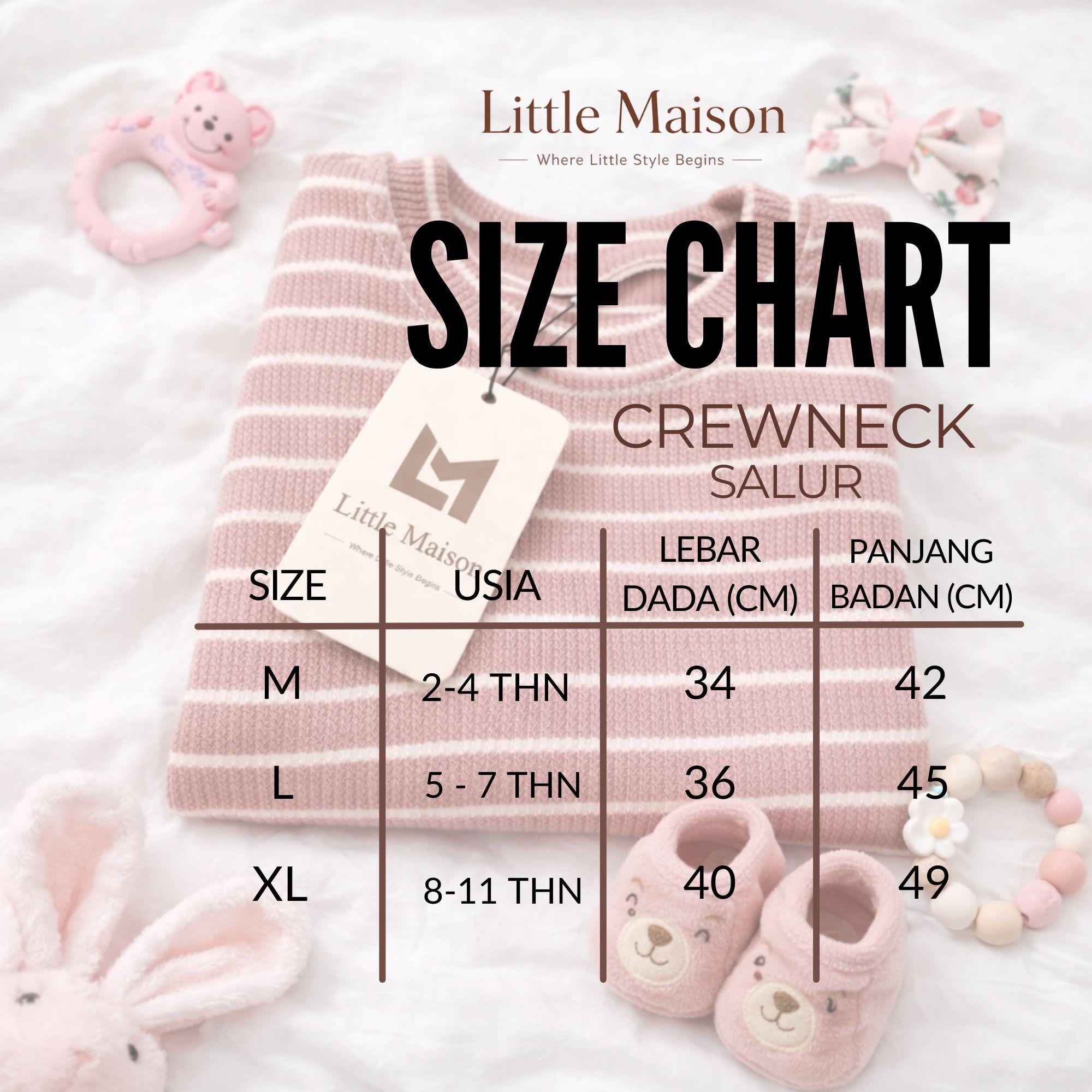 LITTLE MAISON SWEATER SALUR ANAK PEREMPUAN USIA 2 - 11 TAHUN PREMIUM QUALITY