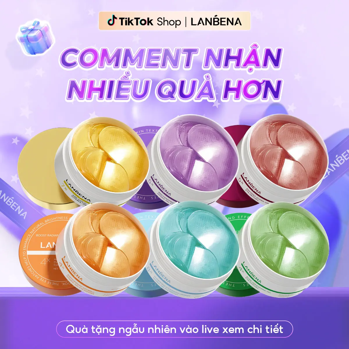 【MUA 1 TẶNG 2】Mặt Nạ Mắt LANBENA Hỗ Trợ Cải Thiện Mờ Thâm Mờ Nhăn Hỗ Trợ Dưỡng Ẩm Bọng Mắt 60 Miếng Nữ Cho Bé Skincare