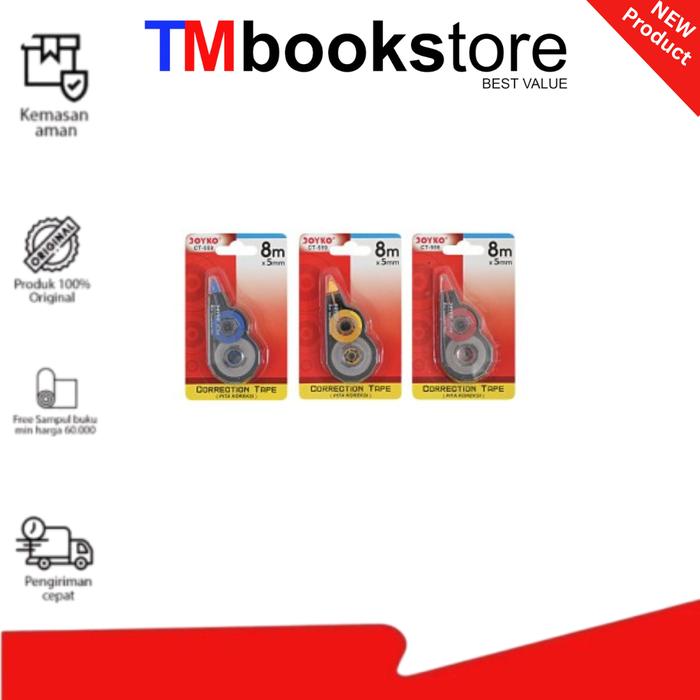 Gambar CORRECTION TAPE CT-523 JOYKO | Tip-ek Roll | Penghapus Pulpen | Tmbookstore dari TMbookstore Best Value Kota Depok Tokopedia