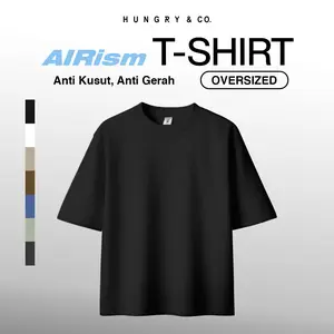 Hungry & Co. T-shirt AIRism Oversize/ Kaos Polos Pria Oversize / BEST SELLER