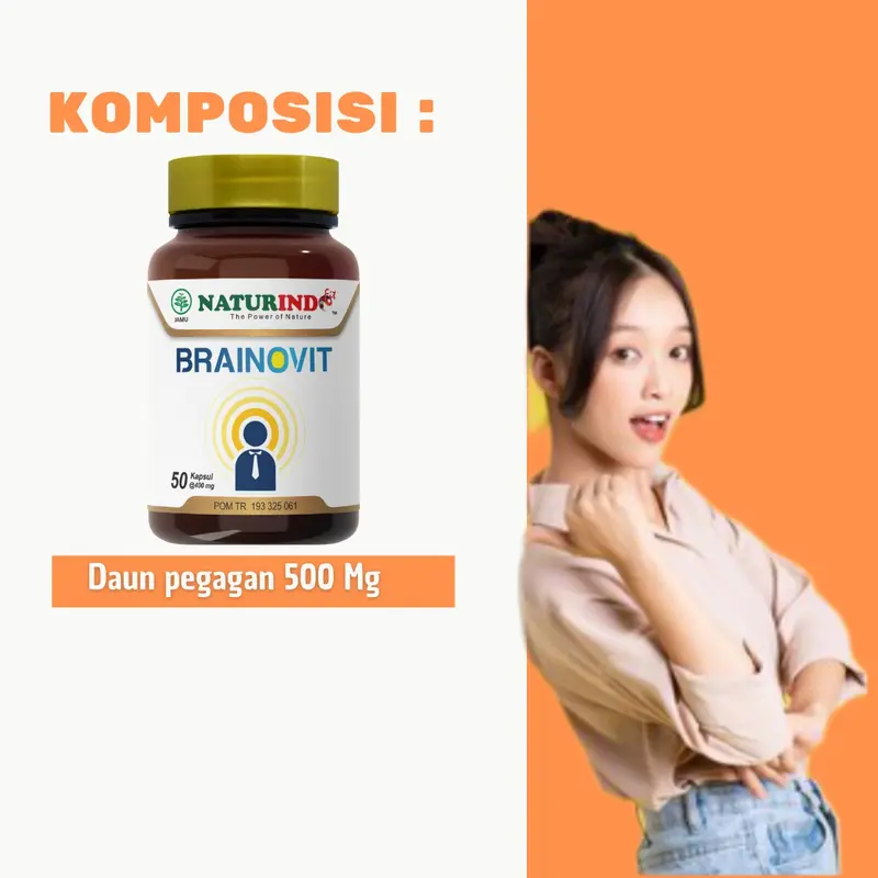 Vitamin Nutrisi Otak Anak ADHD Original Suplemen Brainovit Naturindo Isi 50 Kapsul 2