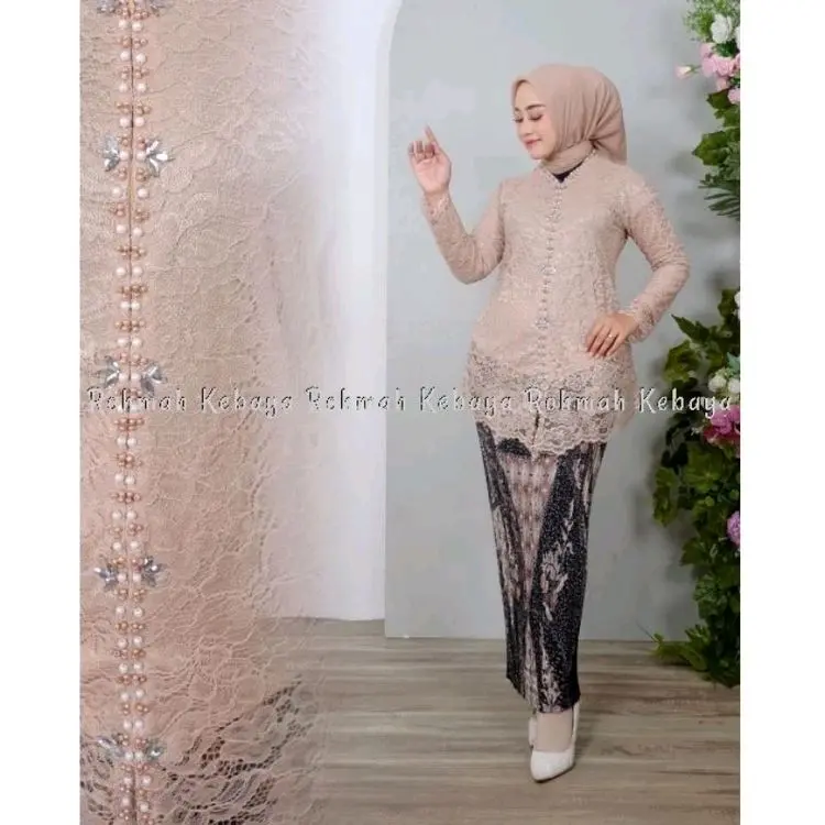 Anisa Kebaya - Setelan Kebaya Floy Kartini Lengan Panjang / Atasan Kebaya Floy Brukat 2