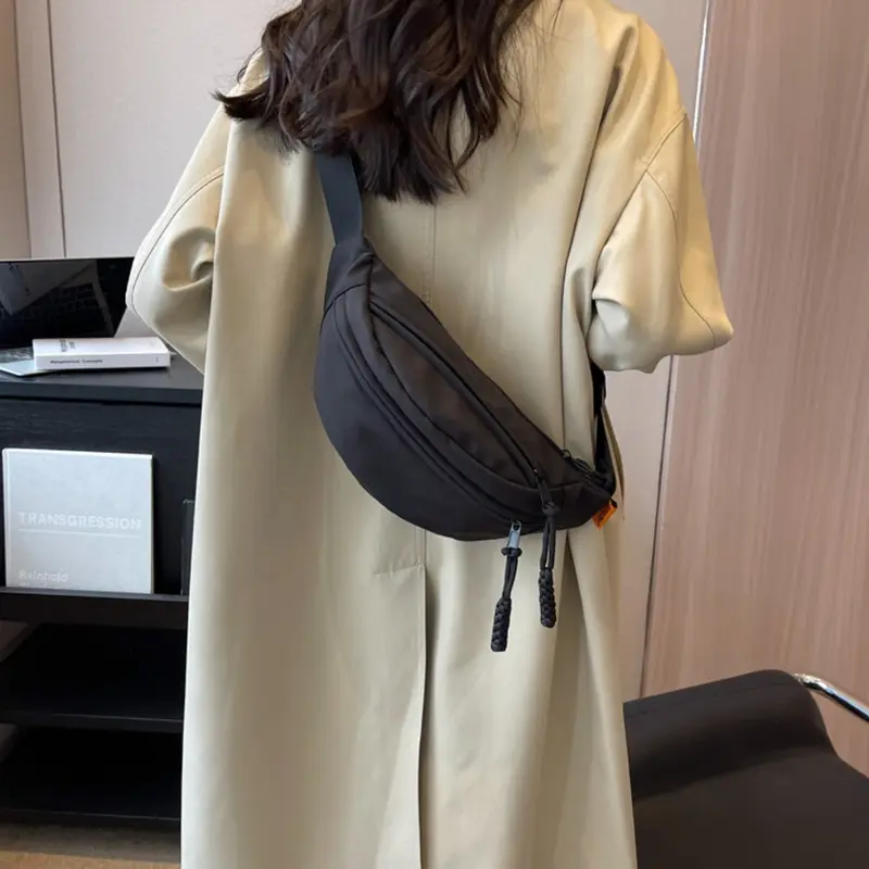 Tas Pinggang Fashion Wanita Trendy / Tas Wanita Bahan Nylon Waterproof / Tas Pinggang Wanita Kekinian Waistbag 7