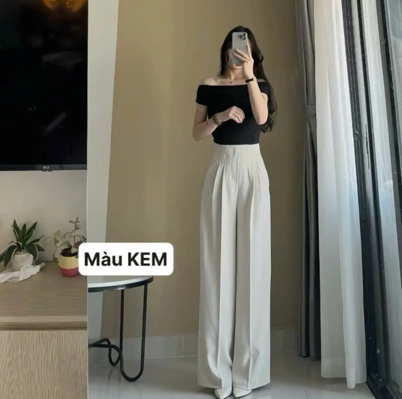 Quần suông cạp liền, khóa sườn ( có phiên bản cho Nấm) vải gold nhật, có 2 túi. | BigBuy360 - bigbuy360.vn