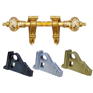 Bracket Kaki Rel Gorden Model Plat Besi dan Eropa Warna Gold, Silver, dan Hitam Slot Jendela Uriel Gold