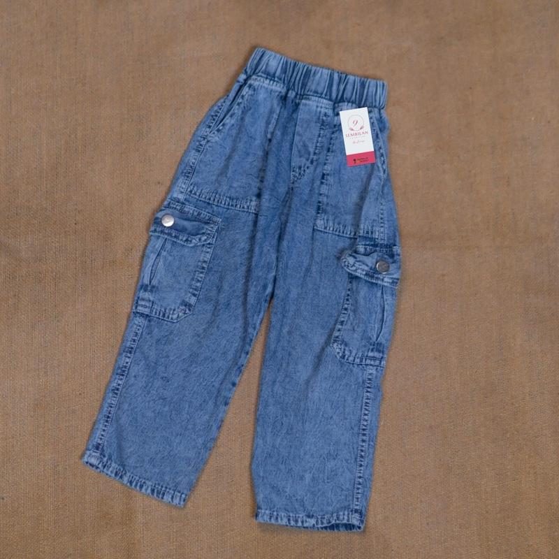 Obral Celana Cargo Unisex Biru Jeans dengan Kantong Besar dan Gaya Santai Obral Celana Cargo Unisex Biru Jeans dengan Kantong Besar dan Gaya Santai