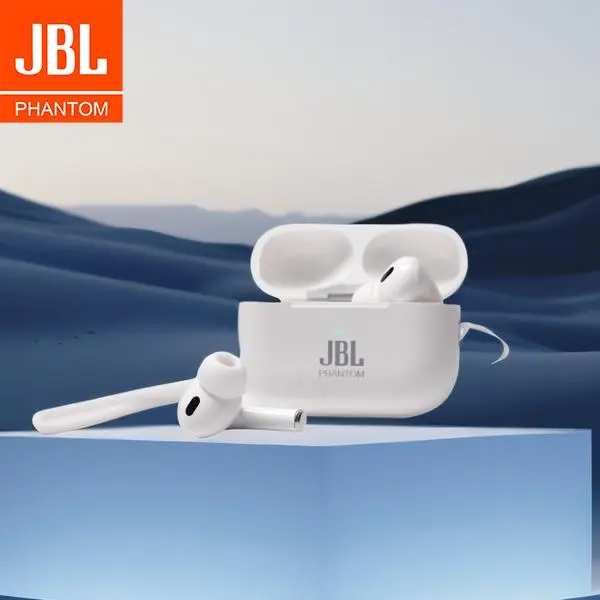 JBL phantom 5th Earbud Nirkabel Sejati, Suara Kuat yang Dapat Disesuaikan, Waktu Putar 6 Jam, Pengisian Daya Cepat USB-Lightning, Tahan Air, Kontrol Tombol, Earbud Bluetooth, Perjalanan,Olahraga Earphone Headset 7