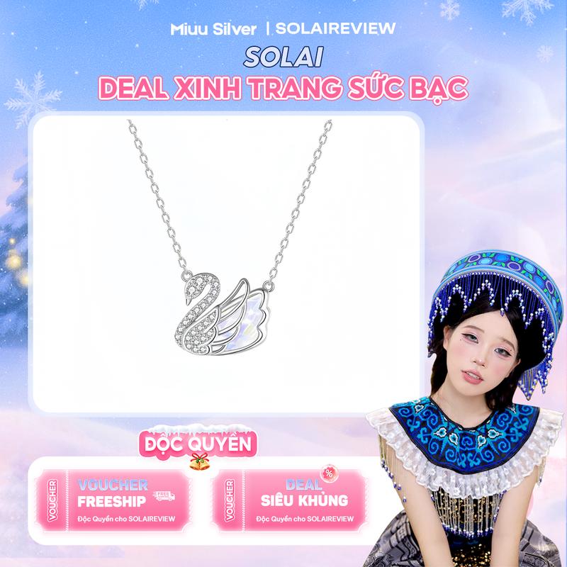   TẶNG 1 NƯỚC RỬA BẠC SOLAIREVIEW  Dây Chuyền Nữ Bạc Miuu Silver Ballet of the Swan 