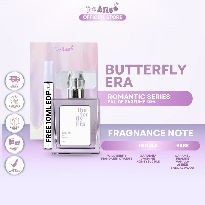 (ECER) BEBLISS EAU DE PARFUME ROMANTIC SERIES SATUAN PARFUM SHIMMER SPRAY BUY 1 GET 2 UNISEX Perfume PREMIUM WANGINYA TAHAN LAMA 2