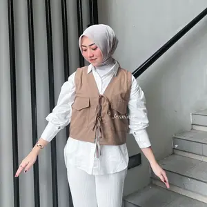 RENE VEST / ROMPI OUTER WANITA Tali Rompi Wanita Atasan Tanpa Lengan Sleeveless Woman top Casual dasar remaja