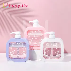 HAYYLIFE Botol Sabun Mandi Plastik 500 ML Perlengkapan Mandi Aesthetic Botol Pump HL-AGB574