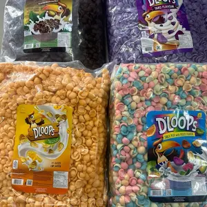Dloops snack puff with fruits flavor rasa coklat & rasa buah warna 1 kg