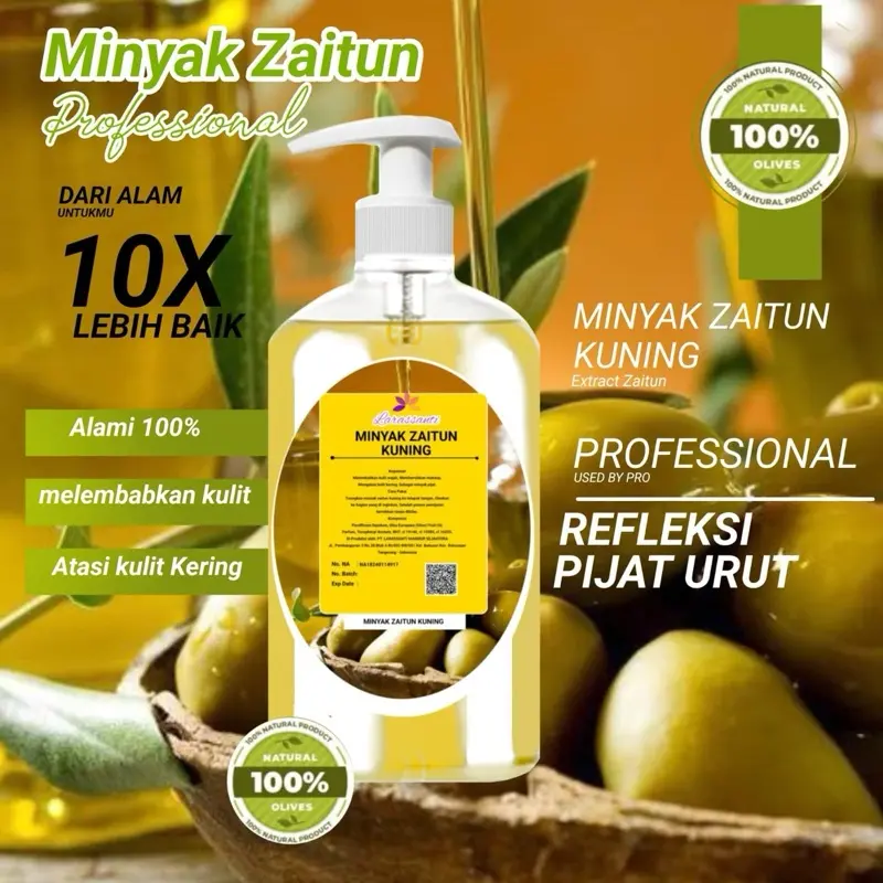 MINYAK ZAITUN PREMIUM MURNI PIJAT URUT REFLEKSI PELUMAS BPOM Mengencangkan 2