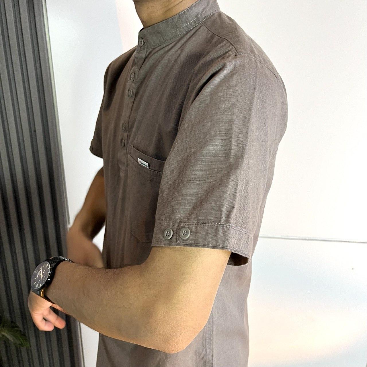 Ammaz Baju Koko Pria Lengan Pendek Katun Premium Terbaru Kekinian Bahan Nyaman Desain Trendi Cocok untuk Gaya Kekinian dan Tampilan Modis Muslim Dewasa Kurta