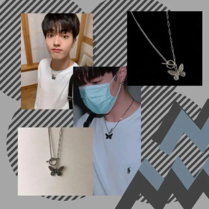Kalung butterfly Korea Haruto Treasure kupu-kupu vintage / Kalung aesthetic Kpop