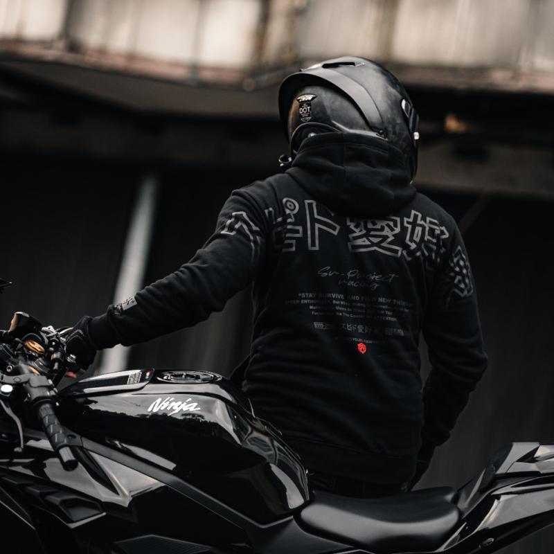 Hoodie SR-PROJECT Speed Enthusiast Japan Art BLACK EDITION 0