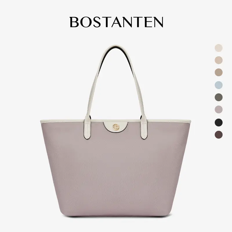 [Ashley Charles Bag] BOSTANTEN Tote Bag Wanita Shoulder Bag Tas Canvas Hitam Putih Totebag