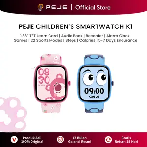 PEJE CHILDREN SMARTWATCH K1 | Kesenangan dan Belajar dalam satu gadget si kecil | Jam Khusus Anak-anak | Games | Ultra long battery life | 230 mAh | Pendeteksi Olahraga, langkah kaki, dan Kesehatan