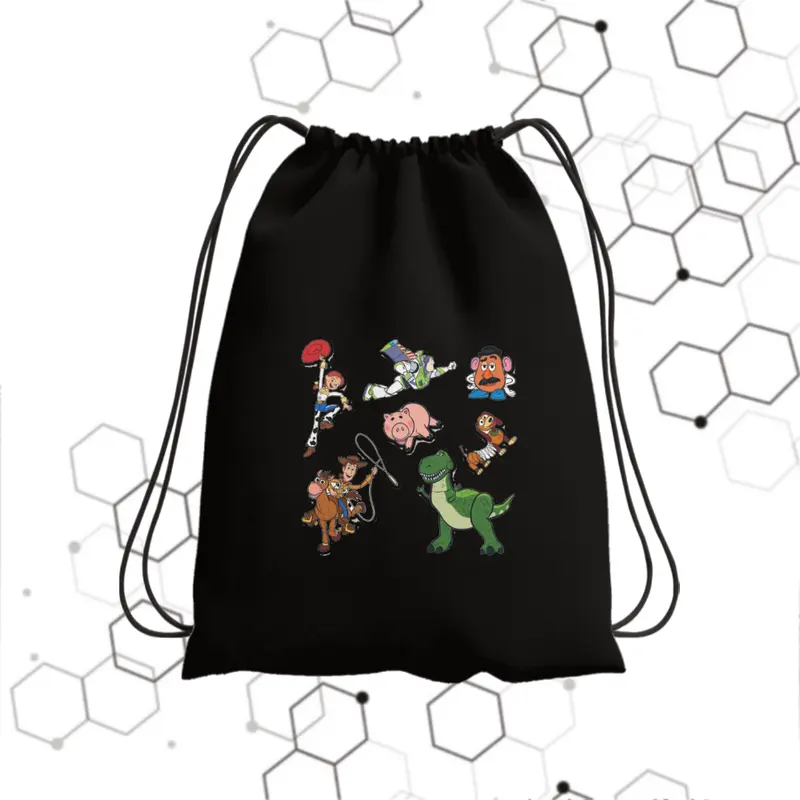 Tas Serut Sekolah Toy Story Draw Bahan Perasut Nilon Anti Air 30cm x 38cm Tas Travel  Terlengkap 4