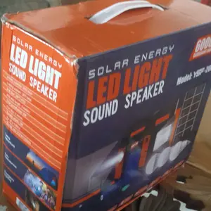 Solar Panel Bank Light 6.000 mAh Speaker Bluetooth Radio Senter Plus Lampu Bohlam 3 Pcs Ysf 200