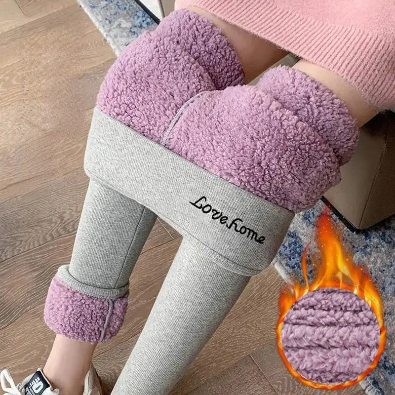 Quần Legging Siêu Dày Cho Nữ, Quần Cotton Ấm Áp, Cạp Cao, Dài, Johns, Len Cừu Cực Dày, Mùa Thu Và Mùa Đông
