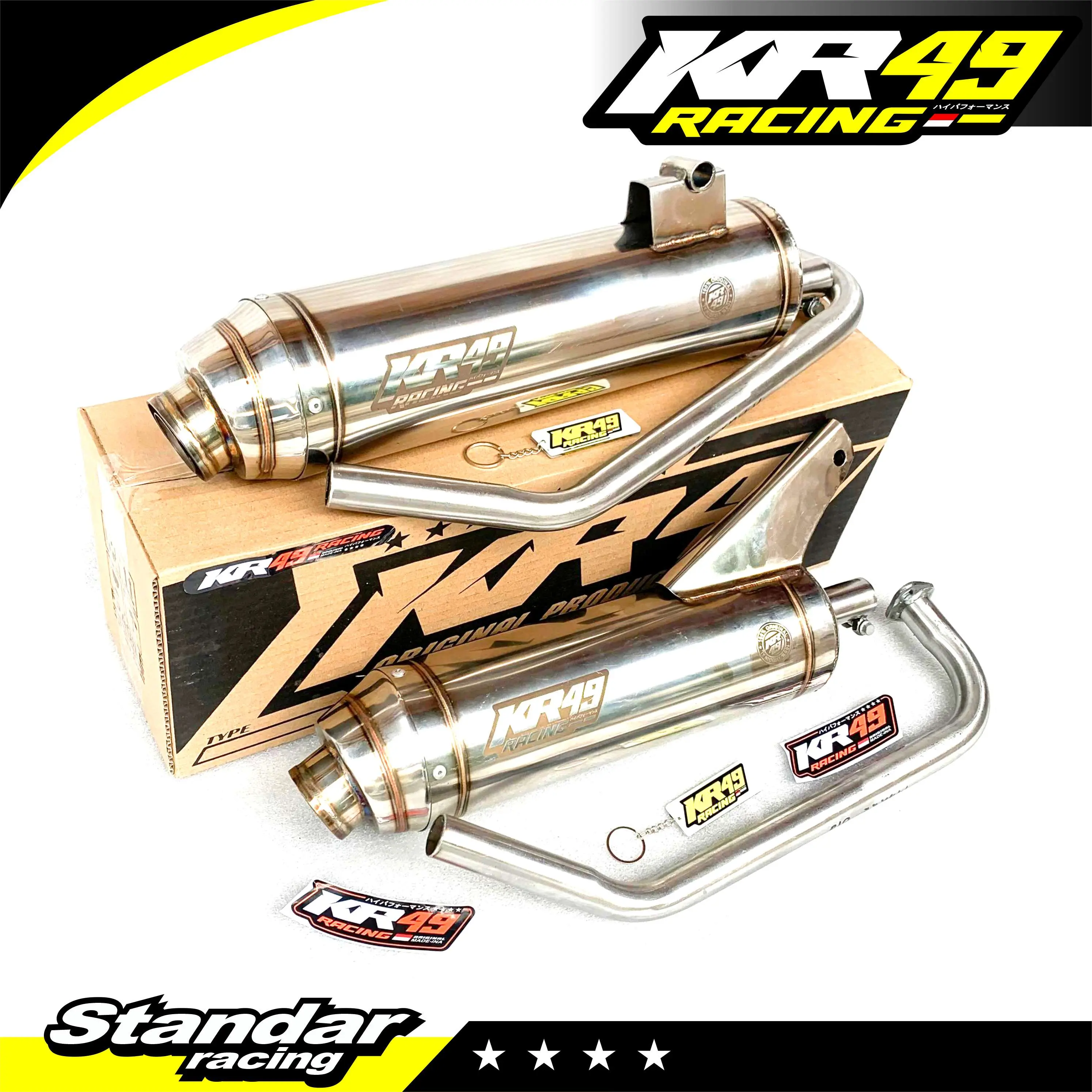 KNALPOT STANDAR RACING ORIGINAL KR49 UNTUK MOTOR BEAT VARIO SCOOPY MIO ...