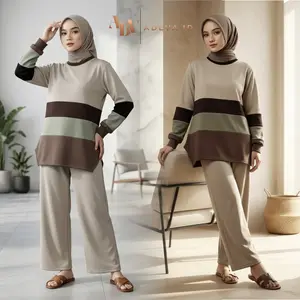 ONE SET KNIT - Set Cel Wanita Celana Kulot Ukuran Jumbo