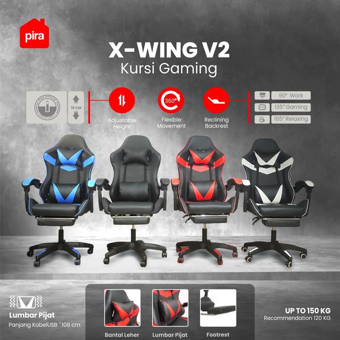 Promo Pira - X-Wing GC Kursi Gaming dengan Sandaran Kaki dan Fitur ...