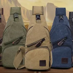 Tas Selempang Bahu Pria Kanvas Canvas Chestbag Slingbag