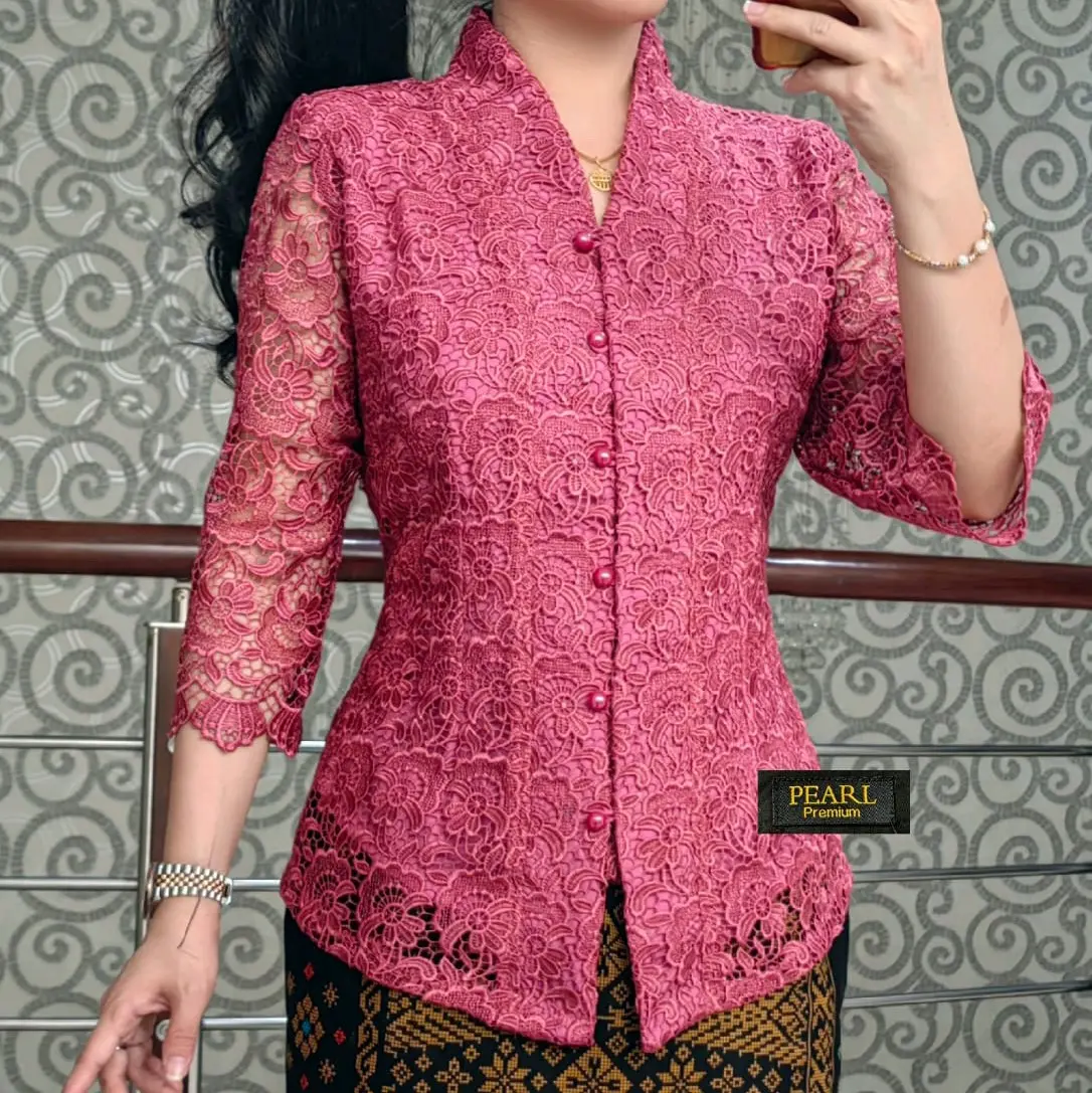 Kebaya super mewah Asli PEARL lapis katun adem