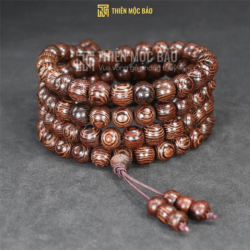 Vòng tay gỗ Mun Đuôi Công 108 hạt 6 li 7 li 8 li - Tràng đeo tay niệm Phật cho nam nữ - Phụ kiện vòng tay | Thiên Mộc Bảo
