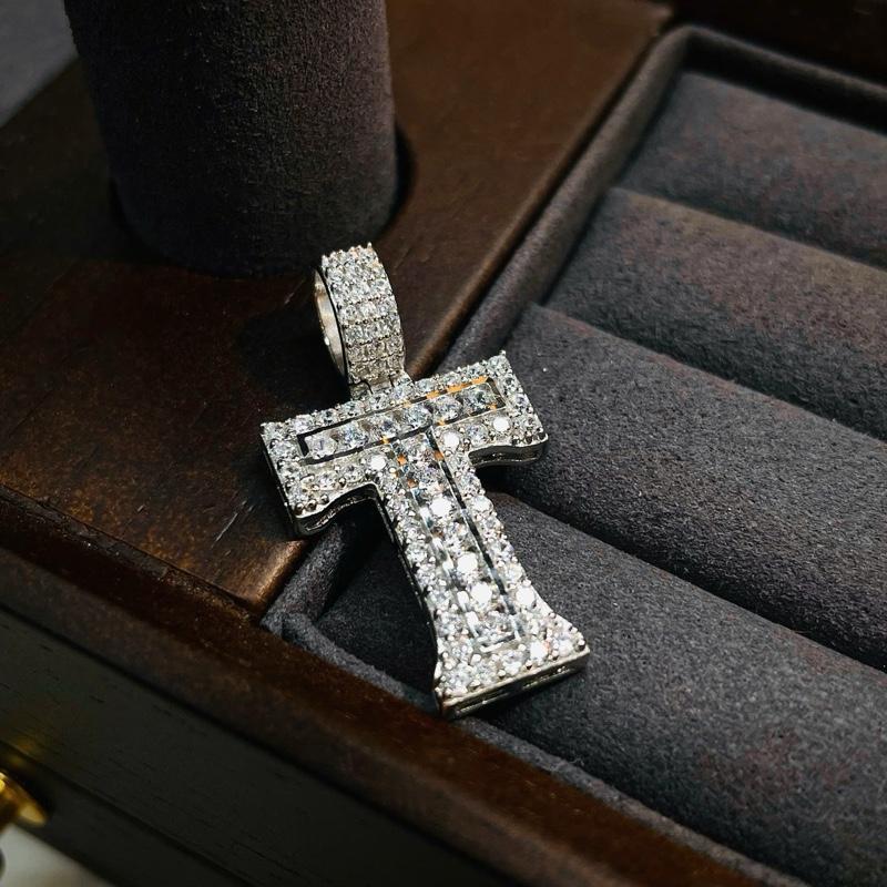 Mặt Dây Chuyền Nữ Bạc S925 Chữ T Lớn Full Xoàn - ME62