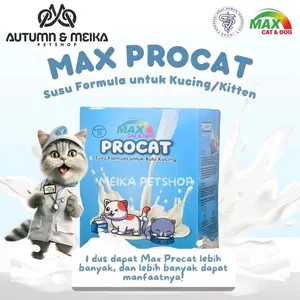 MAX PROCAT BOX / Susu formula kucing mencegah bulu rontok dan meningkatkan imun / BELI 1 BOX FREE 1 SACHET
