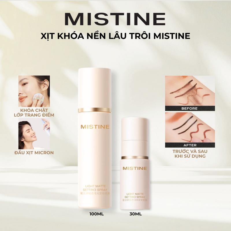 maitrinh0912-CFV 【COD MISTINE Xịt Khoá Nền Kiểm Soát Dầu Lâu Trôi 30ml 100ml