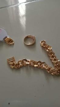 Product Review of gelang sisik naga Titanium bonus cincin permata satu anti karat anti luntur from o** 0