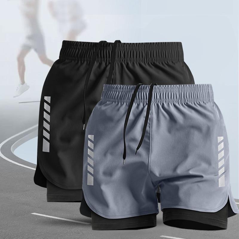 JOGGERMAN Combo 2, combo 3 quần Short Thể Thao 2 Lớp Nam Nữ Chất Liệu Gió & Thun Cotton Co Giãn Tốt Phù Hợp Tập Gym Chạy Bộ Bơi Pickleball Sport