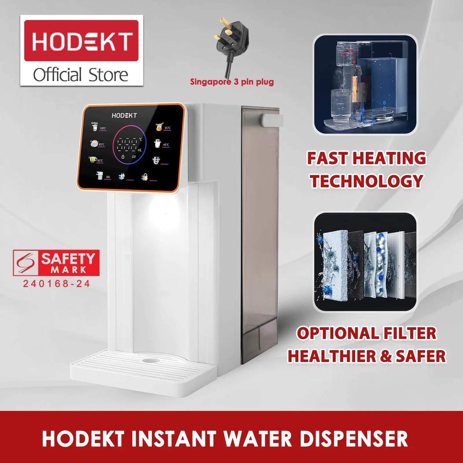 HODEKT(Live) 3L Desktop Instant Hot Water Dispenser