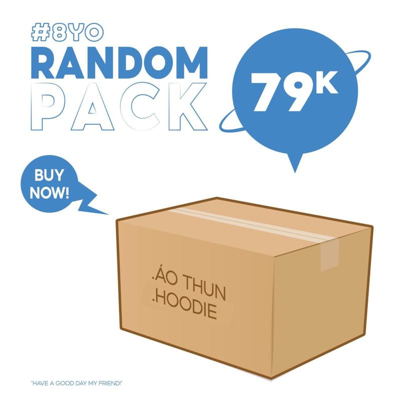 Túi mù bí ẩn Blindbox 8YO - mỗi túi có thể chứa các sản phẩm giá trị như áo thun hoodie