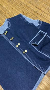 Product Review of NUZI - Haein Vest Jeans Premium Kemeja Rompi Outer Wanita Atasan Oversized Woman Import Korean Style Shirt Stripe Sleveless from T**n 2