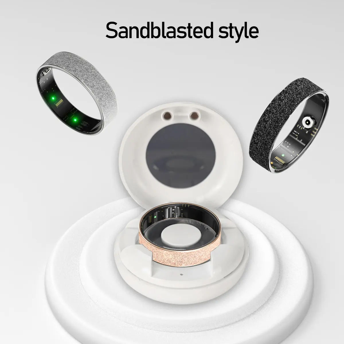 PaaGoo-Health & Fitness Ring - Monitor BP, Stress & Steps | Works w/ iPhone & Android