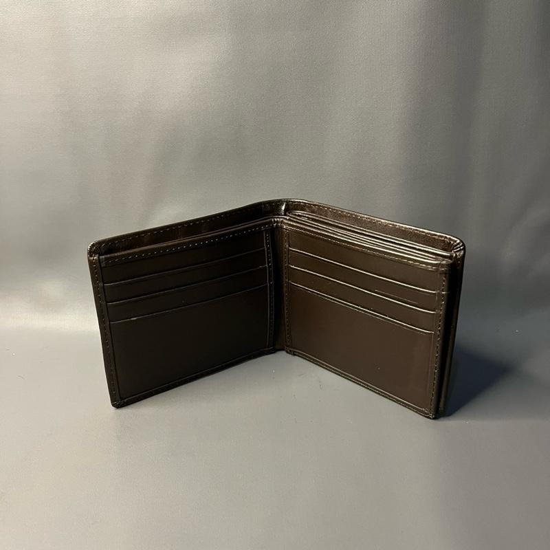 [TR 011 PLS] Dompet 3in1 lipat terbuat dari kulit sapi asli motif polos berpori. Tersedia slot kartu dan uang Pria 5