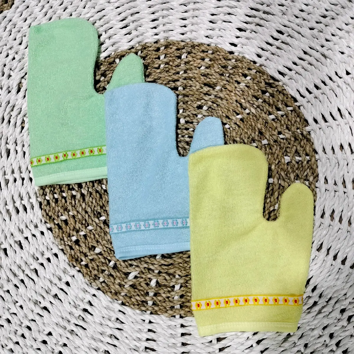 3 pcs Washlap Jari kain Handuk 3 Warna