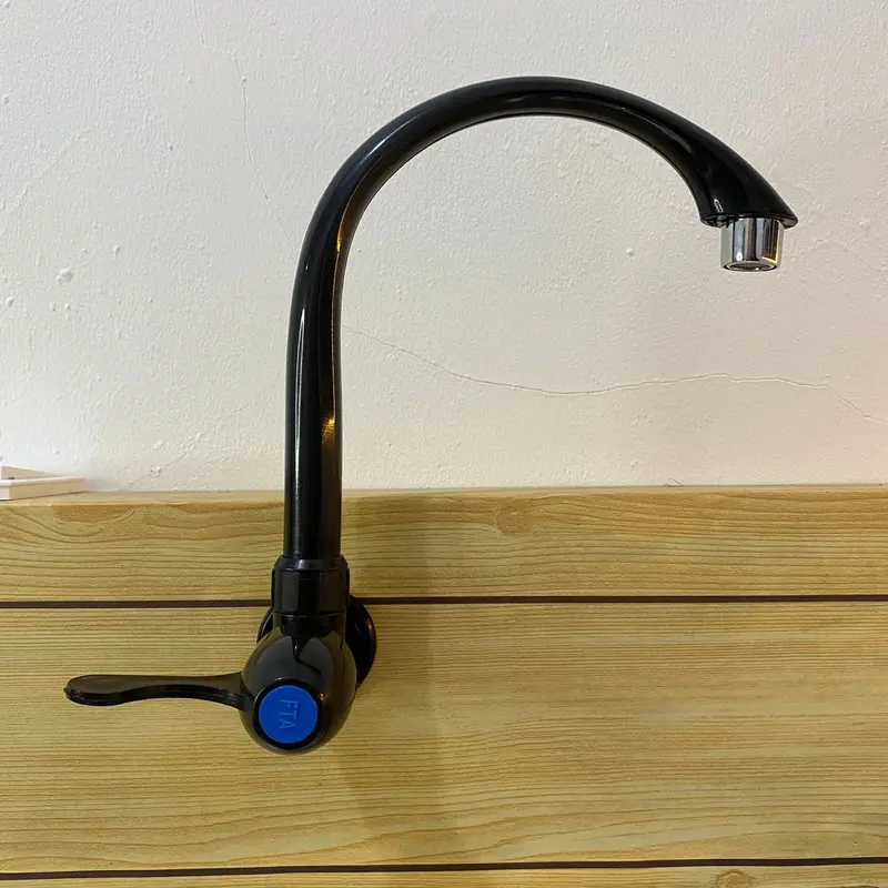 Keran air Keran angsa Mahkota PVC MURAH Mewah Cuci Piring / Wastafel / Kamar mandi / Dapur Hitam bathtub faucet 6