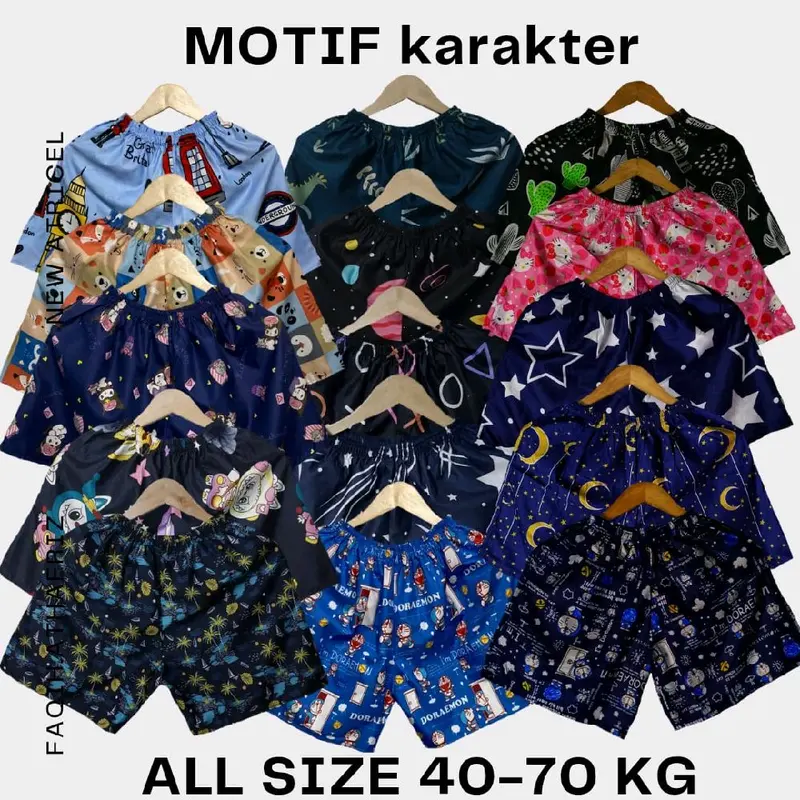 PAKET 3.5 PCS BOXSER MOTIF CELANA PENDEK BAHAN ADEM CEWEK CWOK 2