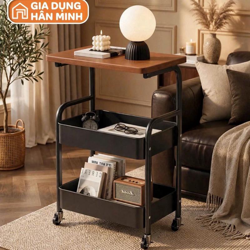 Kệ đa năng 3 tầng có bánh xe - Thiết kế thông minh, tiết kiệm không gian