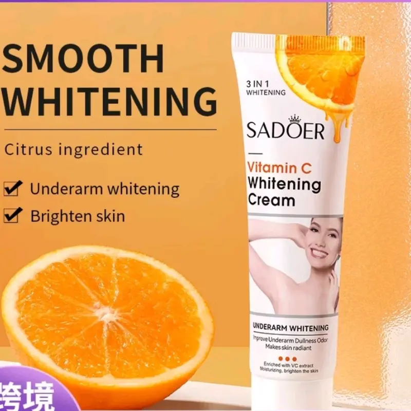 Pemutih Ketiak Sadoer/whitening cream vitamin C/kream perawatan kulit tubuh 5