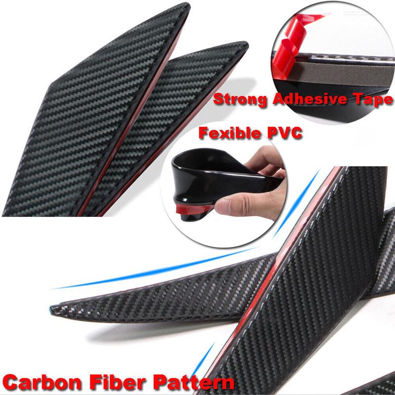 Product Introduction of Universal Car Spoiler Canards Kit Auto Front Bumper Lip Splitter Valence Stickers Body Anti-Collision Diffuser Exterior Soft Rubber Decorative Accessories 18