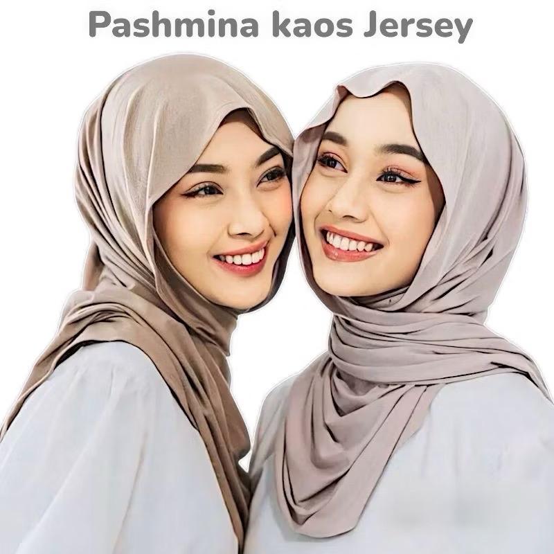 ￼Pashmina Kaos Jersey Premium - Ukuran 180cmX60cm - Bahan Jersey premium 0