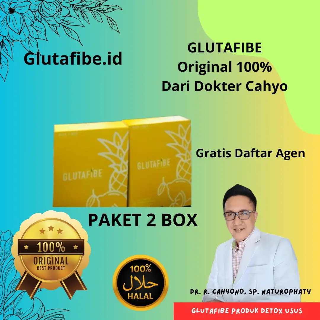 Glutafibe Paket Mitra (2 Box) Pencuci Usus Rekomendasi Dokter Cahyo