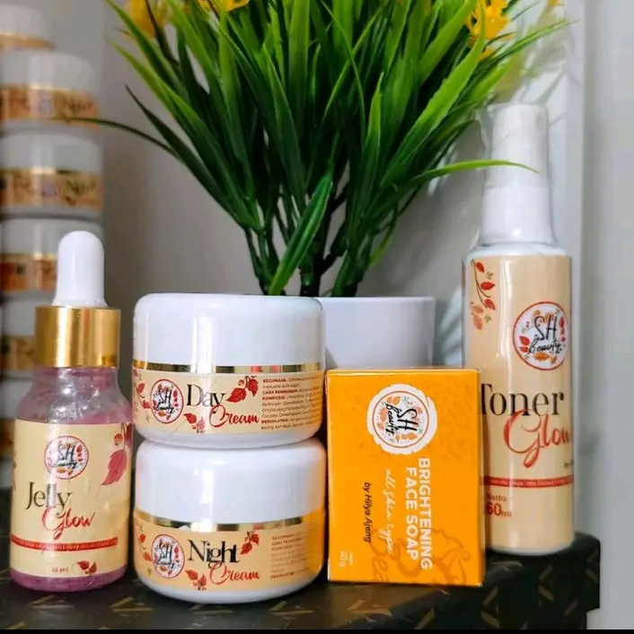 cream glowing bpom set lengkap toner